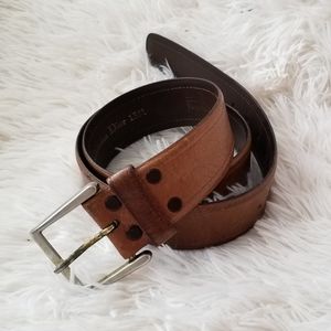 Christian Dior Leather Brown Belt, Sz. 38